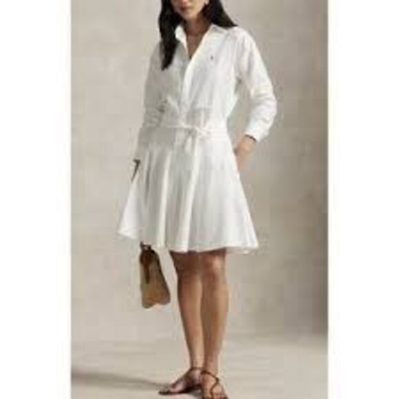 Polo Ralph Lauren Paneled Fit And Flare Shirt Dress Size 12 NWT - Picture 1 of 15